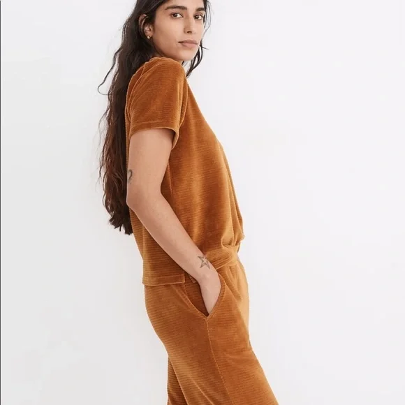 Madewell Velour Corduroy Relaxed Fit Acorn Joggers, M, NWT - Picture 4 of 6